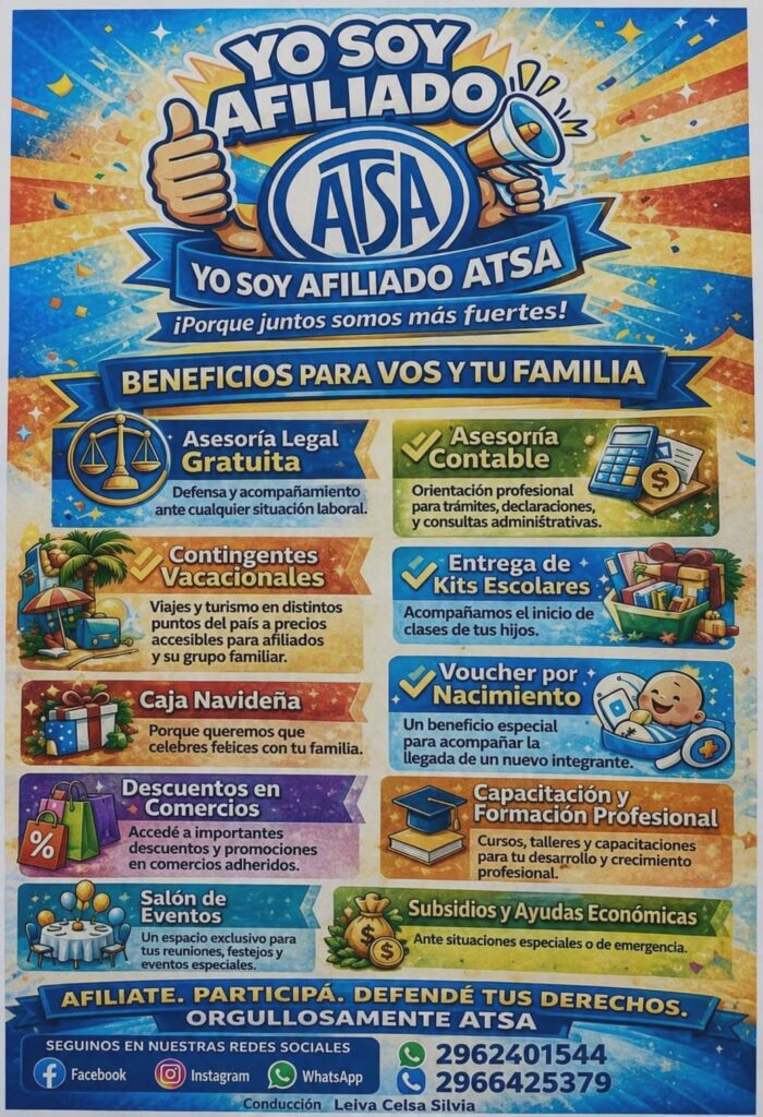 Algunos de los beneficios del Sindicato de la Salud!!!!
